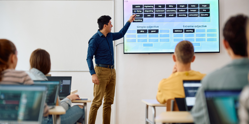 teacher leading classroom