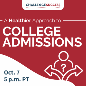 healthier approach to college admissions