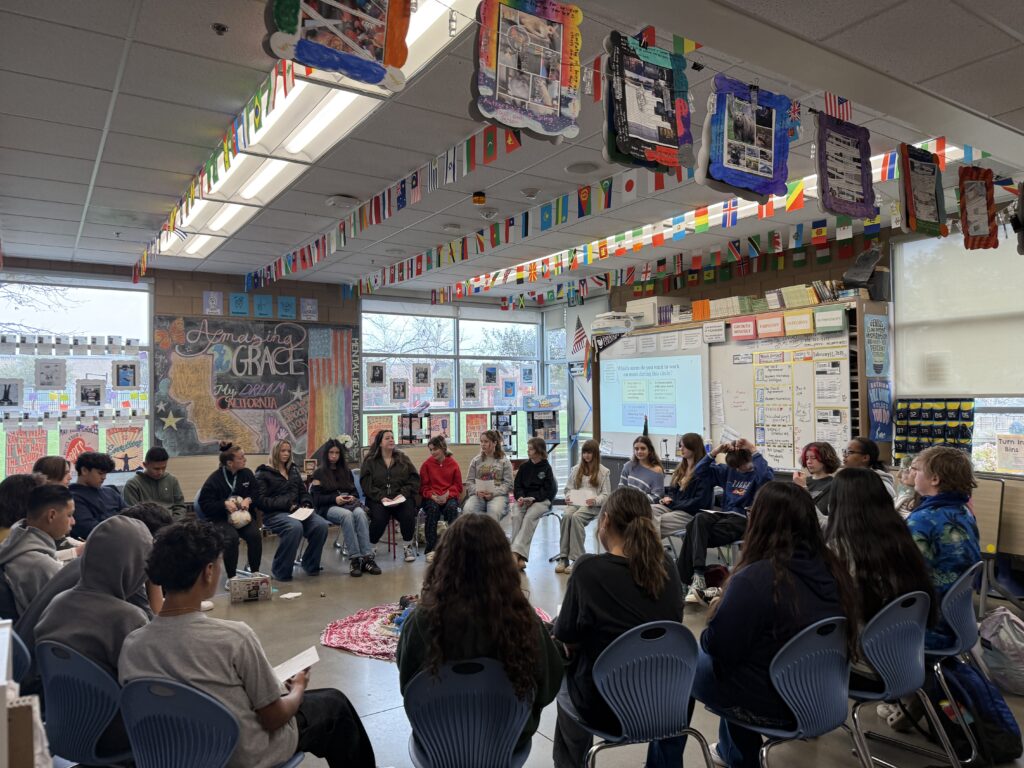 HTMNC advisory circle 24-25 USED HTMNC advisory circle 24-25 students sit in a circle social emotional skills